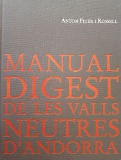 Manual Digest de les Valls Neutres d'Andorra