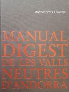 Manual Digest de les Valls Neutres d'Andorra