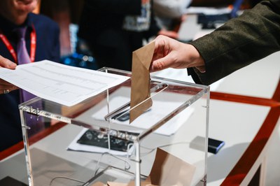 Un instant de la votació al Consell d'Europa dels jutges del TEDH 