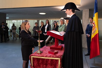 Moment del jurament de Cristina Bea com a nova membre del CSJ.