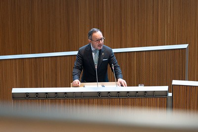 El cap de Govern, Xavier Espot, durant la seva intervenció