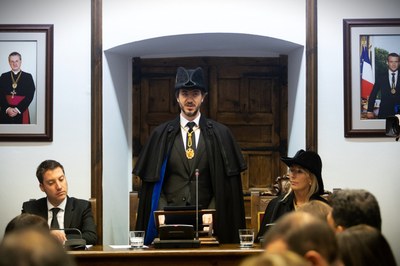 El síndic general, Carles Ensenyat, pronunciant el discurs