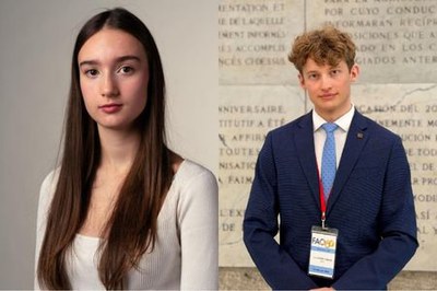 Els dos joves seleccionats per participar al Parlement Francophone des Jeunes