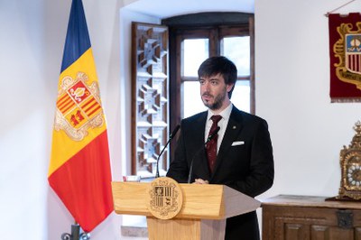 El síndic general, Carles Ensenyat, durant la roda de premsa