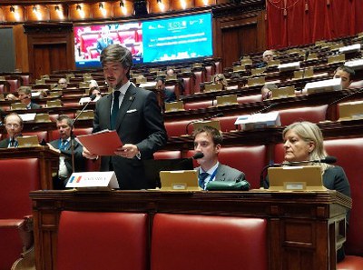 La delegació andorrana durant la Conferència de Presidents a Roma.