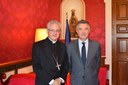 El síndic general i la subsíndica general s’acomiaden del Copríncep episcopal El síndic general i la subsíndica general s’acomiaden del Copríncep episcopal