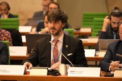 El síndic general, Carles Ensenyat, durant la seva intervenció