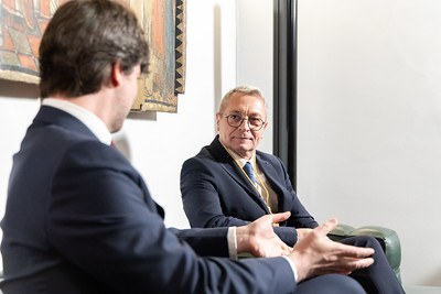 Patrice Faure durant la reunió amb els síndics generals