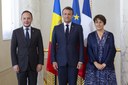 Emmanuel Macron rep Roser Suñé i Xavier Espot a París