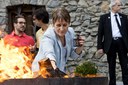 Rebuda de la Flama del Canigó a la plaça del Consell General