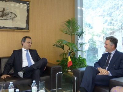 Visita de l'ambaixador de Portugal, Sr. Francisco Pimentel de Melo Ribeiro de Menezes