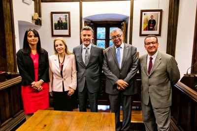 Visita del president de la Unió Internacional del Notariat, Daniel-Sédar Senghor