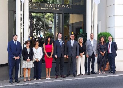 Foto de família de les delegacions andorrana i monegasca.