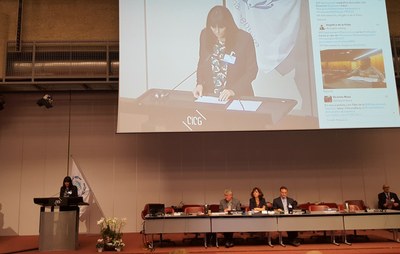 Intervenció de la subsíndica general, Mònica Bonell, durant el debat general en la 133 Assemblea de la UIP 