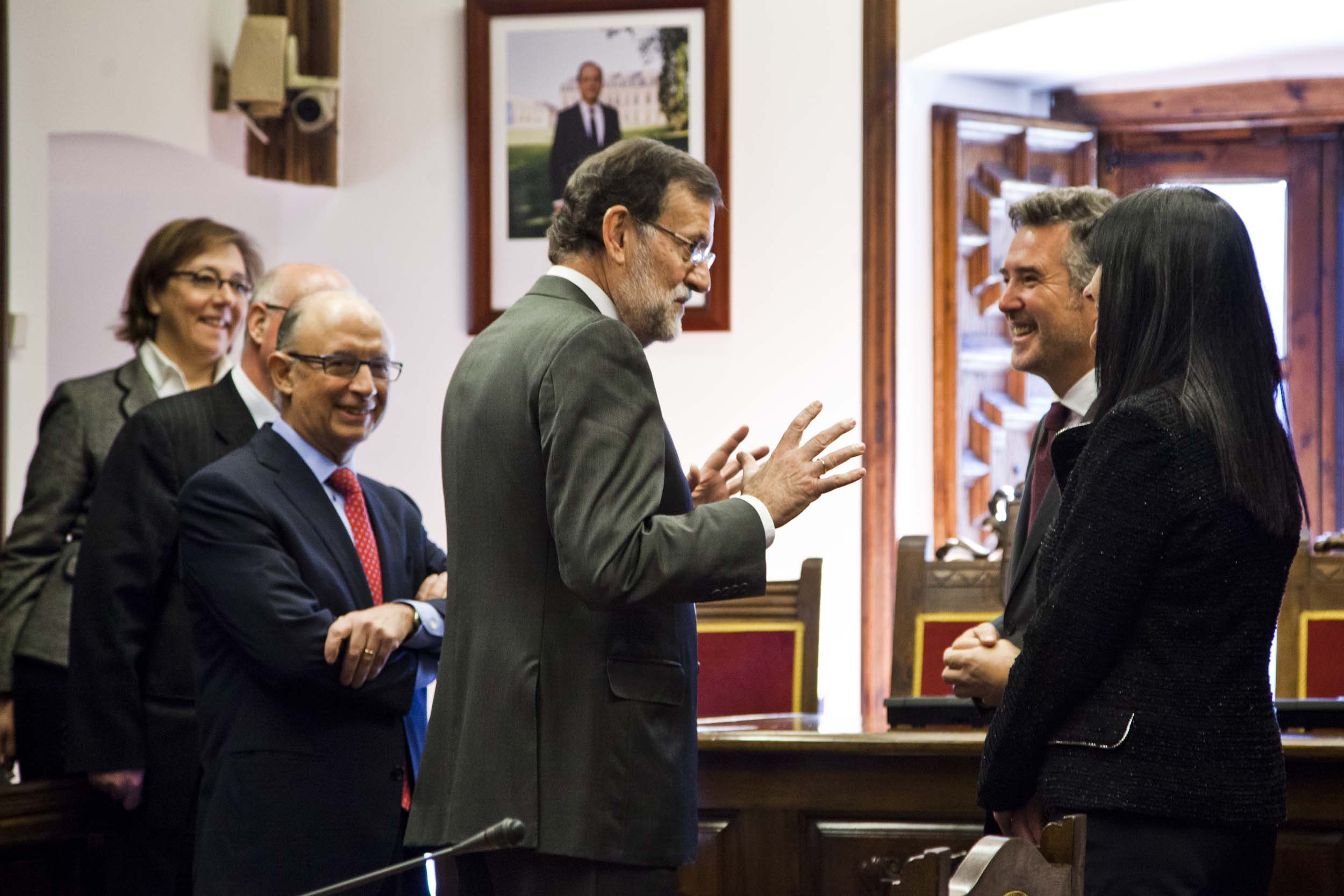 Visita de Mariano Rajoy, president del govern espanyol, 8-01-2015