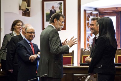 Visita de Mariano Rajoy, president del govern espanyol, 8-01-2015