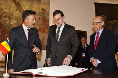 Visita de Mariano Rajoy, president del govern espanyol, 8-01-2015