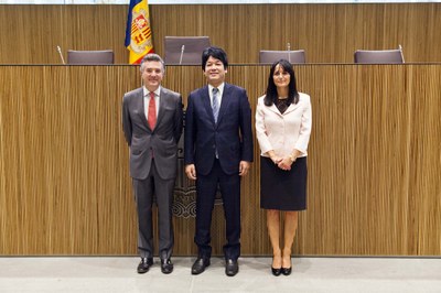 Visita del vice-ministre d'Afers Exteriors del Japó, Kentaro Sonoura