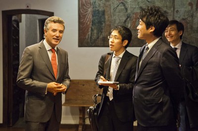 Visita del vice-ministre d'Afers Exteriors del Japó, Kentaro Sonoura