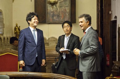Visita del vice-ministre d'Afers Exteriors del Japó, Kentaro Sonoura
